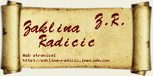 Žaklina Radičić vizit kartica